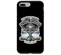 Hockey sobre Hielo con Dios Todas Las Cosas Son posibles Mateo 19:26 Carcasa para iPhone 7 Plus/8 Plus