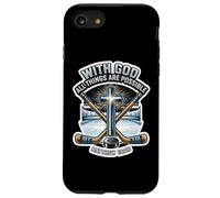 Hockey sobre Hielo con Dios Todas Las Cosas Son posibles Mateo 19:26 Carcasa para iPhone SE (2020) / 7/8