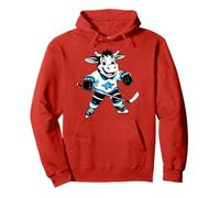 Hockey sobre hielo de vaca Sudadera con Capucha
