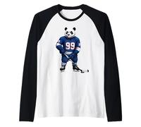 Hockey sobre Hielo para Aficionados al Hockey sobre Hielo Camiseta Manga Raglan