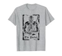 Hockey sobre Hielo Stick - Equipo Jugador Patinador Camiseta, Hombre, Gris Jaspeado, L