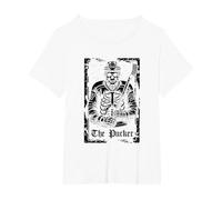 Hockey sobre Hielo Stick - Equipo Jugador Patinador Camiseta, Mujer Tallas Grandes, Blanco, 4XL Grande