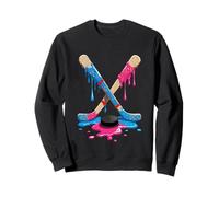 Hockey Sticks Ice Cream Sprinkle Drip Sport Boy Youth Player Sudadera
