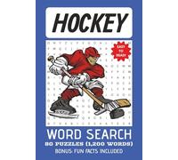 HOCKEY THEME WORD SEARCH PUZZLE BOOK: Word Search w/Easy to Read Print: Hockey Theme | Bonus: Fun Facts Included | Exercise for Brain | Gift for Vacation | Free Time
