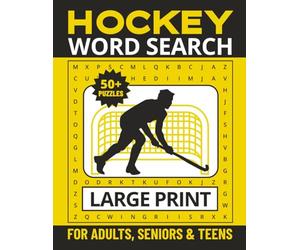 Hockey Word Search Puzzle Book for Adults, Seniors and Teens: Large Print Puzzles for Ice Hockey and Field Hockey Fans, Parents, and Coaches | 8.5x11 Inches | 50+ Engaging Puzzles