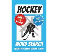 Hockey Word Search Puzzle Book: Word Searches with Easy to Read Print about Hockey | 6x9 inches, 110 Pages | 50+ Puzzles