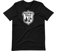 Hocking Hills State Park Graphic tee Shirt Unisex Short Sleeve Cotton Tops Black S