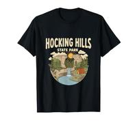 Hocking Hills State Park Ohio Cascada Forest Camping Camiseta