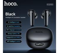 HOCO EQ100 Smart AI Traducción Auriculares Bluetooth Auriculares Estéreo Auriculares In Ear Hifi Sonidos Aplicación Función Deportes Auriculares Inalámbricos Negro Negro