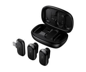 HOCO Smart Ai reducción de ruido micrófono inalámbrico adaptador USB C soporte para iPhone 17 16 15 Pro Max Android teléfono grabación de vídeo Black