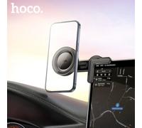 HOCO-soporte magnético de teléfono para coche, pantalla de visualización para Tesla Model 3/Y/S/X, teléfono ajustable, soporte giratorio 360 GPS para iPhone 16 Black
