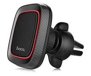 Hoco Soporte magnético para coche "CA23 Lotto" para ventilación de aire, soporte magnético universal para teléfono celular, patrón de textura de carbono, soporte para teléfono móvil