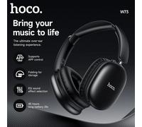 HOCO W73 auriculares plegables Bluetooth 6,0 sobre la oreja Control por aplicación auriculares inalámbricos de alta fidelidad auriculares grandes deportivos para Iphone Xiaomi Plata