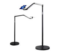 Hocoder Soporte de suelo para teléfono móvil para grabación, soporte alto ajustable con brazo de extensión ultra largo, giro de 360°, compatible con iPhone, Samsung y más