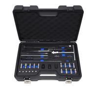 Hocomay Juego de fresas para inyectores, para asiento de estanqueidad diésel, juego de boquillas de sellado, herramientas de inyección, kit de limpieza para asiento de inyector, 28 piezas