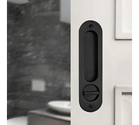 HOCONNIE Cerradura para Puertas Correderas Manilla para Puerta de Bolsillo con Llave Manilla Invisible para Puertas Empotradas 173mm Negro