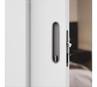 Hoconnie Tirador de puerta de bolsillo empotrado, cerradura de puerta corredera y tirador invisible, cerradura de puerta de bolsillo oculto, cerradura de mortaja de 154 mm (gris)
