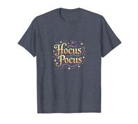 Hocus Pocus, Bruja mágica de Halloween, Camiseta, Hombre, Azul Jaspeado, L