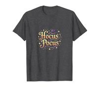 Hocus Pocus, Bruja mágica de Halloween, Camiseta, Hombre, Jaspeado Oscuro, S