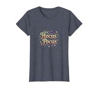 Hocus Pocus, Bruja mágica de Halloween, Camiseta, Mujer, Azul Jaspeado, S
