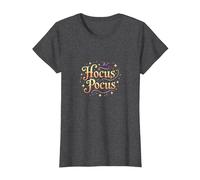 Hocus Pocus, Bruja mágica de Halloween, Camiseta, Mujer, Jaspeado Oscuro, XS