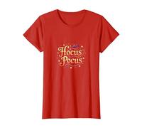 Hocus Pocus, Bruja mágica de Halloween, Camiseta, Mujer, Rojo, L