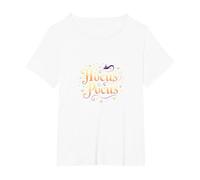 Hocus Pocus, Bruja mágica de Halloween, Camiseta, Mujer Tallas Grandes, Blanco, 2XL Grande
