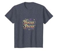 Hocus Pocus, Bruja mágica de Halloween, Camiseta, Niños, Azul Jaspeado, 10 años