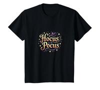 Hocus Pocus, Bruja mágica de Halloween, Camiseta, Niños, Negro, 4 años