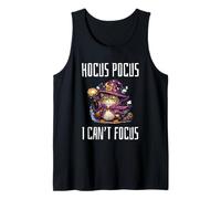Hocus Pocus I Can't Focus Funny ADHD Cat Saying Humor Camiseta sin Mangas