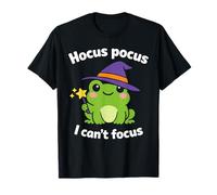 Hocus Pocus I Can't Focus Funny Frog Meme Lindo TDAH Humor Camiseta