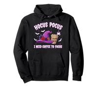 Hocus Pocus I Need Coffee To Focus Halloween Funny Teacher Sudadera con Capucha