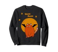 Hocus Pocus Lindo Gato Naranja de Halloween con Estrellas de Luna Sudadera