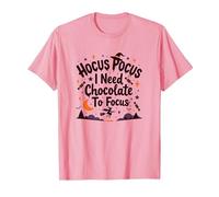 Hocus Pocus Necesito Chocolate para concentrarme Camiseta, Hombre, Rosado, L