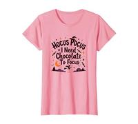 Hocus Pocus Necesito Chocolate para concentrarme Camiseta, Mujer, Rosado, L