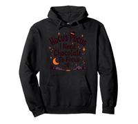 Hocus Pocus Necesito Chocolate para concentrarme Sudadera con Capucha, Unisex para Adultos, Negro, L