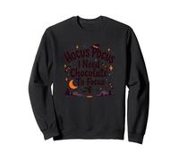Hocus Pocus Necesito Chocolate para concentrarme Sudadera, Unisex para Adultos, Negro, L