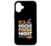 Hocus Pocus Noche Brujas Escoba BRU Carcasa para iPhone 16 Plus