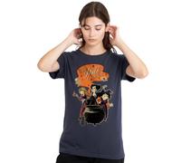 Hocus Pocus Sanderson Sisters Put a Spell on You Ladies T Shirt, Deep Navy Camiseta, Azul Marino Profundo, S para Mujer