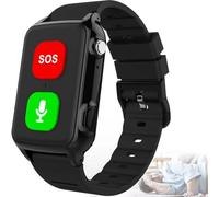 hocvseo Pulsera de llamada de emergencia, rastreador GPS antipérdida, reloj de posicionamiento GPS, con cámara, recordatorio de caída, videollamada 4G impermeable, control de salud, asistente de