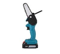 HODAGES Mini Motosierra Eléctrica, Motosierra A Batería De Laptop De 4 Pulgadas De Alta Potencia 800W 24V Motosierra Eléctrica Multifunción 2 Batería Herramienta Jardín O Césped (BLU Free)