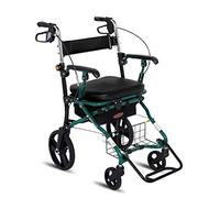 HODAGES para Personas Mayores Rollator Ayudas portátiles para Caminar con Ruedas, Rollator Plegable con Respaldo cómodo, Sistema de Freno Doble para Personas Mayores Que Caminan