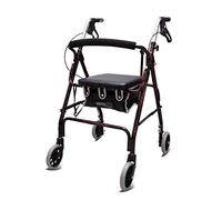 HODAGES para Personas Mayores Rollator Rollator Plegable Ruedas de Ayuda para Caminar con Sistema de Freno Doble, Altura de Rodadura Ajustable para Personas Mayores