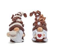 Hodao 2 gnomos de café, Accesorios de decoración de Barra de café, Primavera y Verano, Figuras suecas de Tomte, Elfo, Enano, decoración de gnomos, Regalos de otoño, decoración de gnomos para