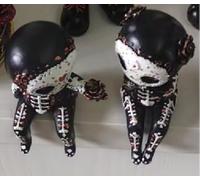 Hodao Decoración de pareja de calavera de Halloween, bonito regalo de