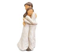 Hodao Estatua de resina para pareja, romántica escultura abstracta para decoración del hogar, boda cálida para esposa, marido, mesa de estante para dormitorio, recuerdo