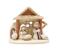 Hodao Juego de belén de Interior para Navidad, decoración de Escena de la Sagrada Familia marrón para Fiesta de Navidad en el hogar