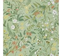 Hode Papel Pintado Pared Autoadhesivo de Pared Hojas Verde, Decorativo Vinilo Adhesivo Muebles, Papel PVC Adhesivo para Muebles Impermeable para Dormitorio Baño Cocina 44cmx3m