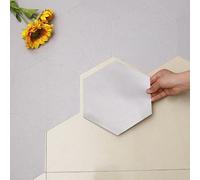 Hode Suelo de PVC para suelo de vinilo, autoadhesivo, azulejos adhesivos, suelos, gris claro, hexagonal, 11 cm, resistente al agua, 0,3 m², 10 azulejos