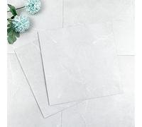 Hode Suelo de PVC para suelo de vinilo, autoadhesivo, azulejos, suelo, gris ceniza, mármol, 30 cm x 30 cm, resistente al agua, 0,9 m² de grosor, 1,5 mm, 10 azulejos